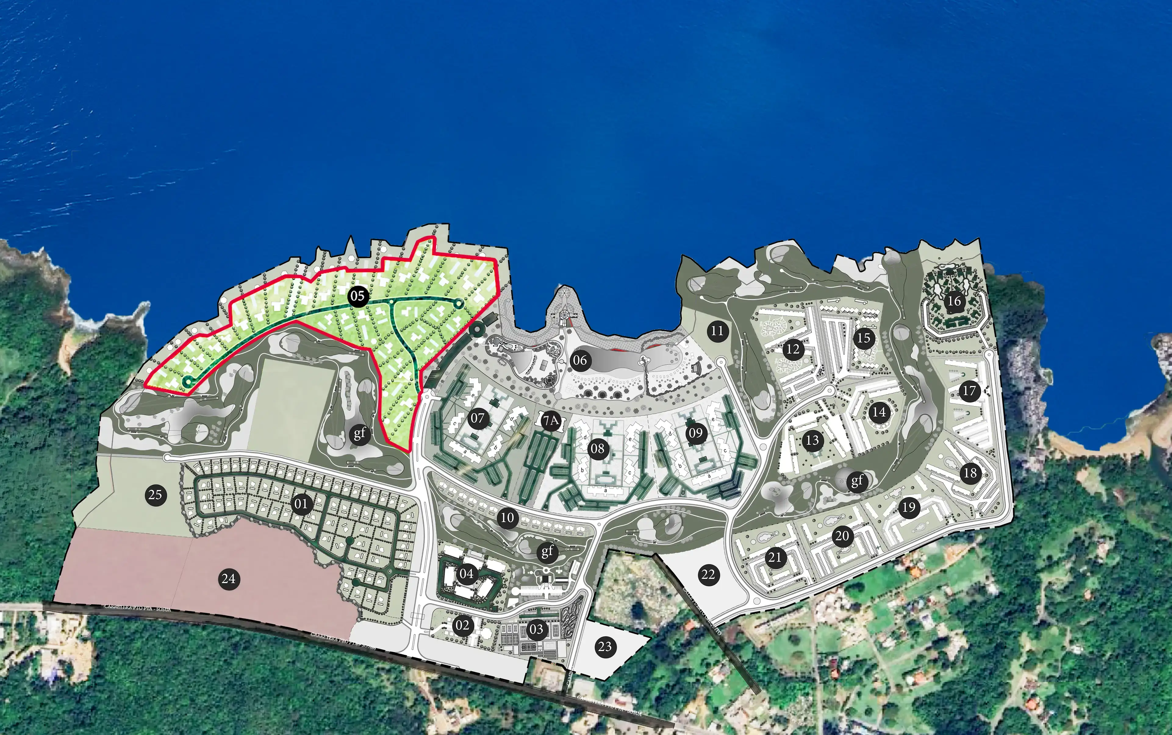 Mapa de lotes y ubicaciones en Vista Del Mar